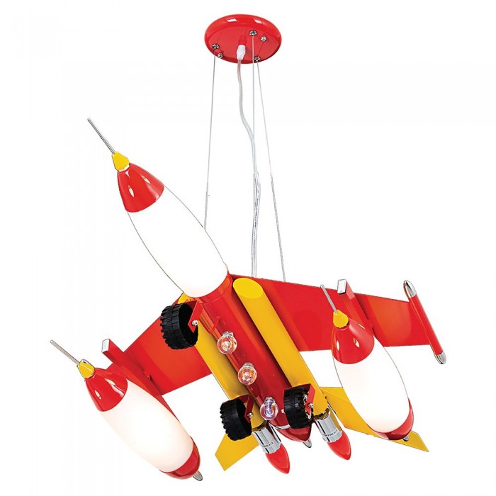 Παιδικό φωτιστικό οροφής αεροπλάνο κόκκινο