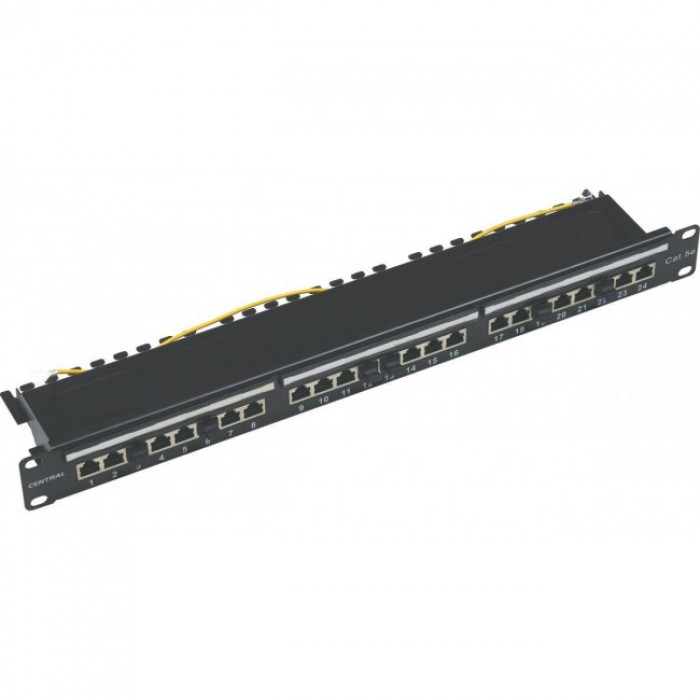 Patch Panel 1U 24 Θέσεων Cat.6A Shielded 01-66-474/24 CENTRAL