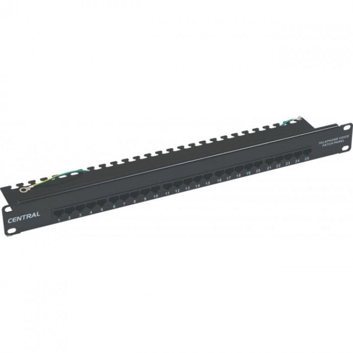 Patch Panel 1U 25 Θέσεων Τηλεφωνίας 01-66-477/25P CENTRAL