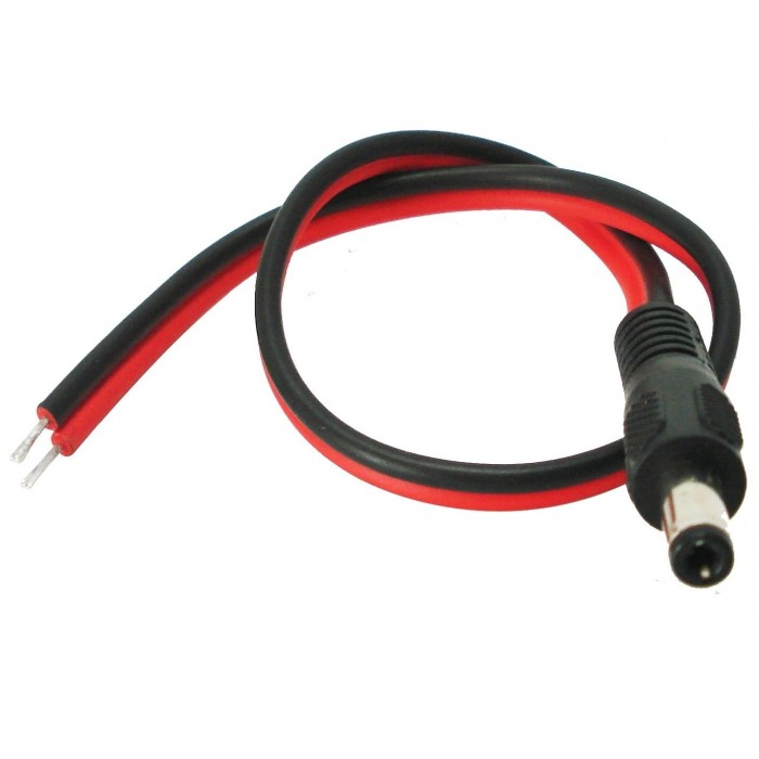 Καλώδιο με αρσενικό βύσμα για ταινία LED 12V DC Avide Καλώδιο με αρσενικό βύσμα για ταινία LED 12V DC Avide