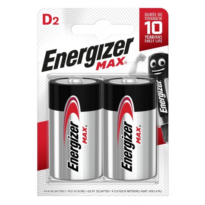 Energizer Max Alkaline Μπαταρία D (2 τμχ)