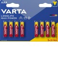 Μπαταρία Varta Longlife Max Power Αλκαλική Mignon AAA B5+3 Μπαταρία Varta Longlife Max Power Αλκαλική Mignon AAA B5+3