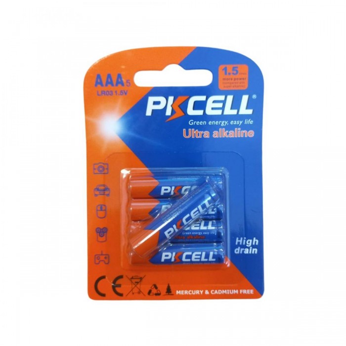 Pkcell Ultra Αλκαλική Μπαταρία 1.5V AAA (5τμχ)