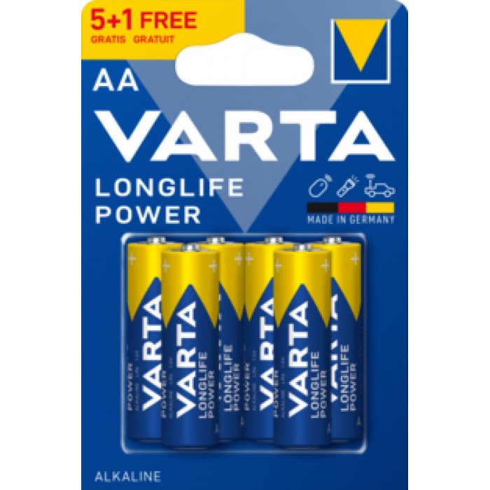 Varta Αλκαλικές Longlife Power Μπαταρίες LR6 AA (6τμχ)