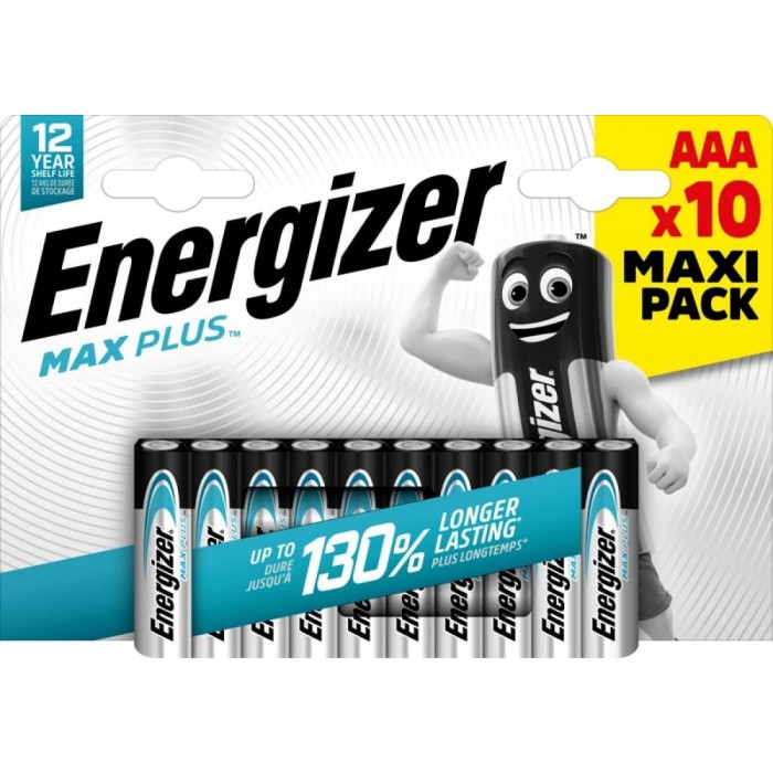 Energizer Max Plus Alkaline Battery AAA E92LR03 (10 τμχ) Energizer Max Plus Alkaline Battery AAA E92LR03 (10 τμχ)