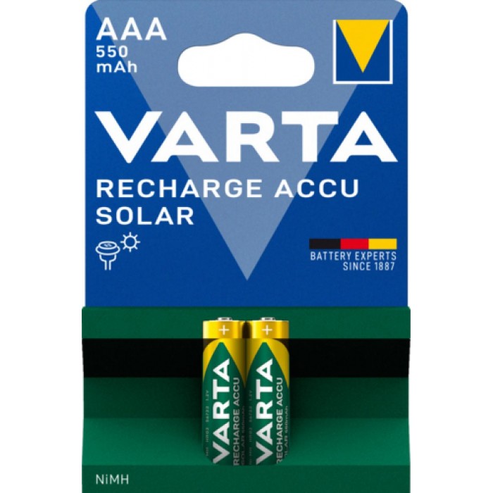 Varta Επαναφορτιζόμενη Solar 550mAh HR03 AAA (2τμχ)