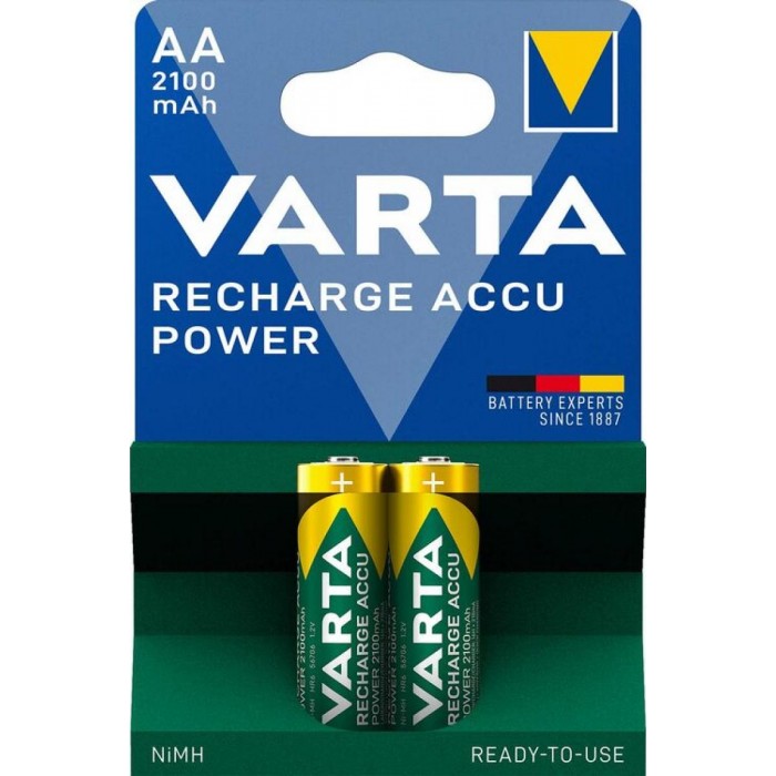 Varta Επαναφορτιζόμενη RTU AA 2100mAh (2τμχ) Varta Επαναφορτιζόμενη RTU AA 2100mAh (2τμχ)