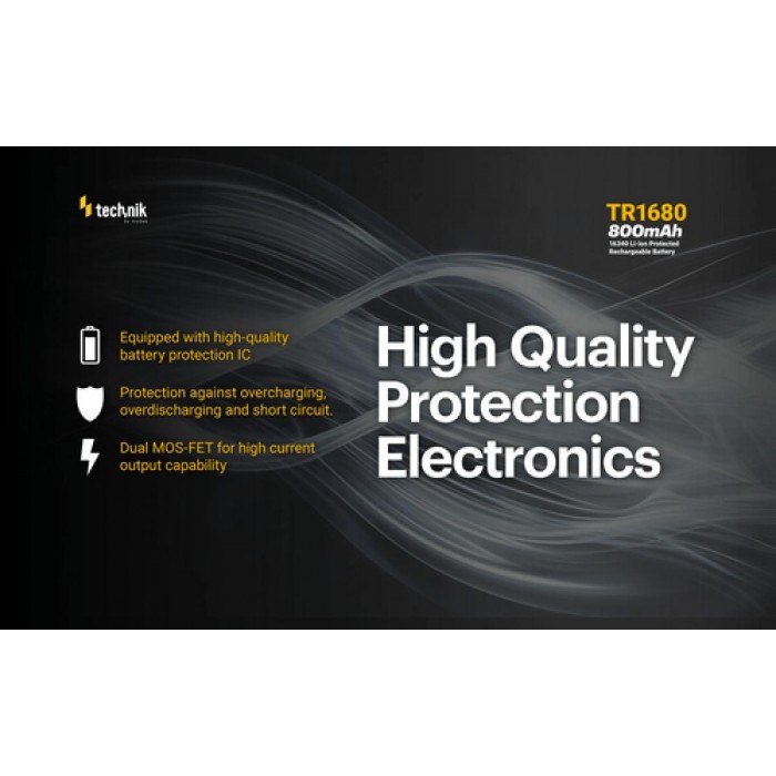 Technik Επαναφορτιζόμενη Μπαταρία 16340 RCR123 TR1680 800mAh 3,7V B1