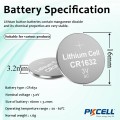Pkcell Κουμπί Λιθίου CR1632-1B (1τμχ)