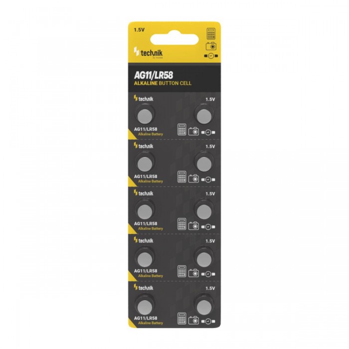 Technik Αλκαλικές Μπαταρίες Κουμπιά Platinum AG11 / LR58 / 162 / 362 1.5V B10 Technik Αλκαλικές Μπαταρίες Κουμπιά Platinum AG11 / LR58 / 162 / 362 1.5V B10