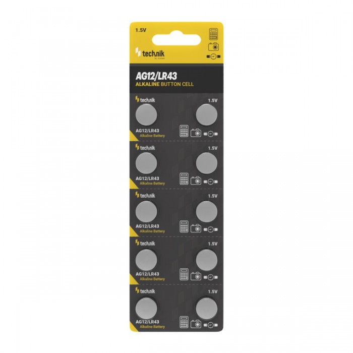 Technik Αλκαλικές Μπαταρίες Κουμπιά Platinum AG12 / LR43 / 186 / 386 1.5V B10 Technik Αλκαλικές Μπαταρίες Κουμπιά Platinum AG12 / LR43 / 186 / 386 1.5V B10