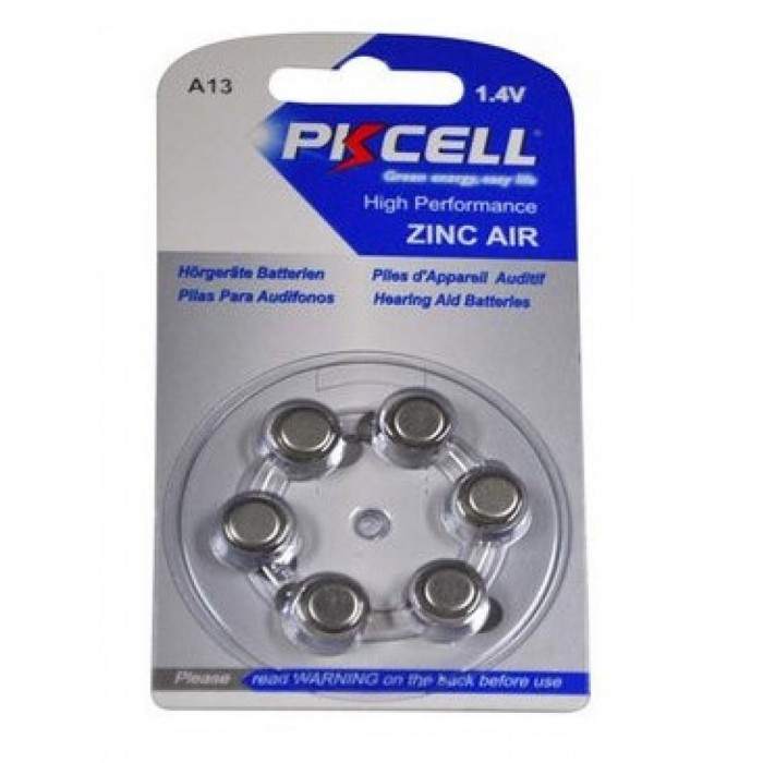 Pkcell 1.4V Zinc Air Μπαταρία Ακουστικών Βαρηκοΐας A13 6τμχ Pkcell 1.4V Zinc Air Μπαταρία Ακουστικών Βαρηκοΐας A13 6τμχ
