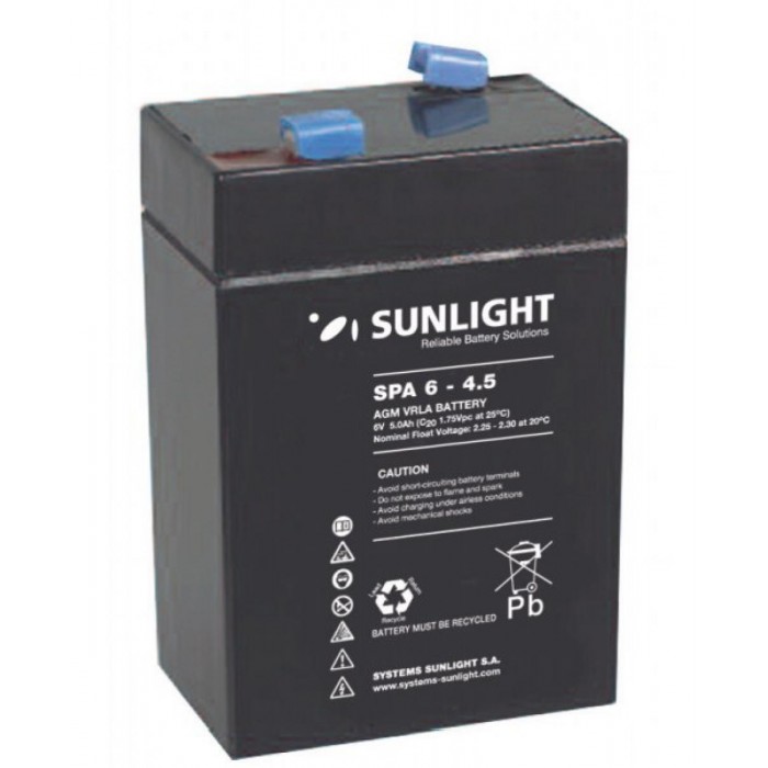 Sunlight Μολύβδου 6V 4.5A 16070 Sunlight Μολύβδου 6V 4.5A 16070