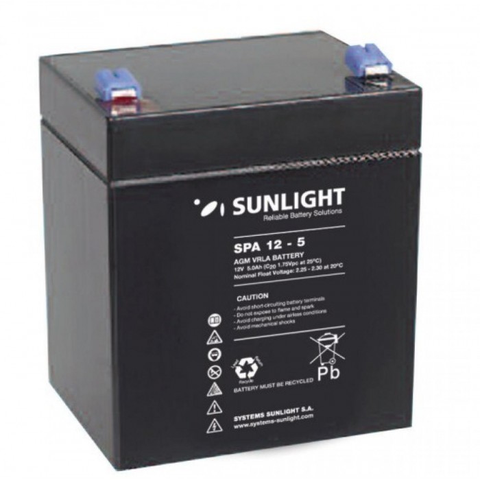 Sunlight Μολύβδου 12V 5A Τετράγωνη (F1) Sunlight Μολύβδου 12V 5A Τετράγωνη (F1)