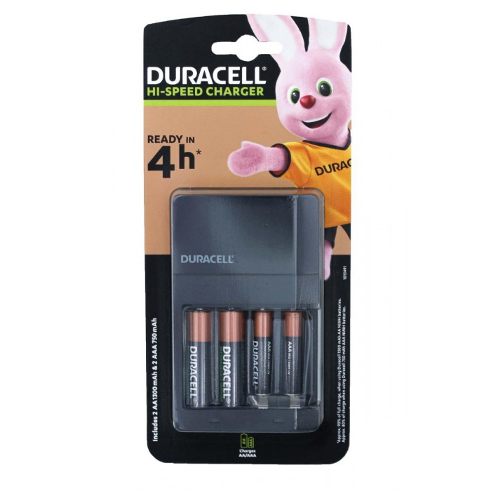 DURACELL CEF14 4h Charger incl. 2xAA 1300mAh + 2xAAA 750mAh DURACELL CEF14 4h Charger incl. 2xAA 1300mAh + 2xAAA 750mAh