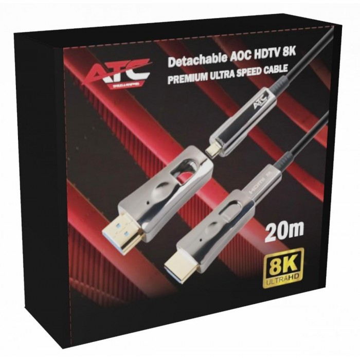 ATC AOC HDMI 2.1V 8K Αποσπώμενο Οπτικό Καλώδιο 20m ATC AOC HDMI 2.1V 8K Αποσπώμενο Οπτικό Καλώδιο 20m