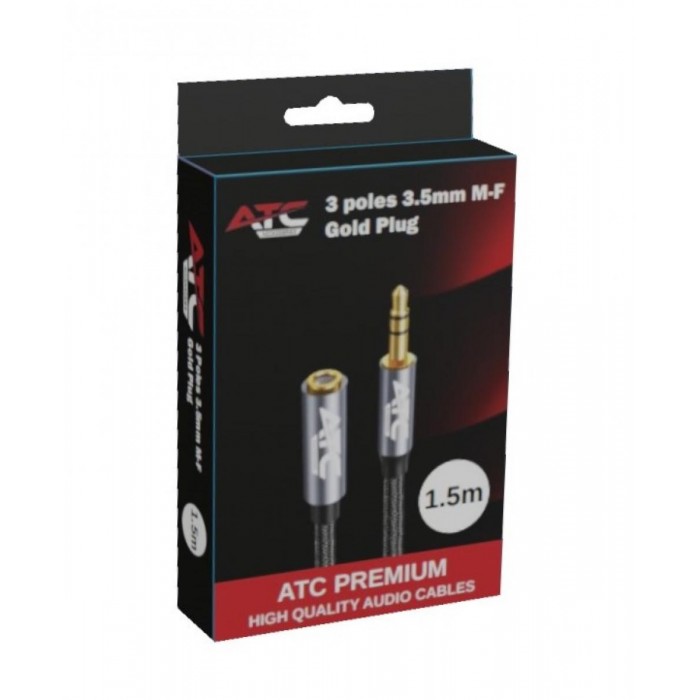 ATC HQ 3.5mm M / F Cable 1.5m ATC HQ 3.5mm M / F Cable 1.5m