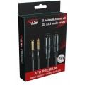2 poles 6.35mmx2 - 2x XLR male cable 2 poles 6.35mmx2 - 2x XLR male cable