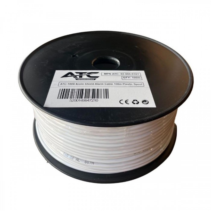 ATC-1004 Στροφείο Καλώδιο Συναγερμού 4x0.22 με Θωράκιση 100m ATC-1004 Στροφείο Καλώδιο Συναγερμού 4x0.22 με Θωράκιση 100m