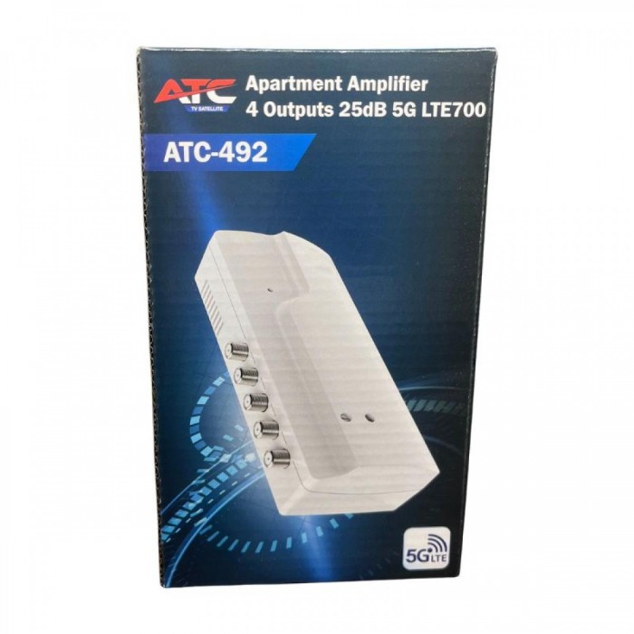 ATC Ενισχυτής Γραμμής 4 εξόδων ATC-492 25dB 5G LTE700 ATC Ενισχυτής Γραμμής 4 εξόδων ATC-492 25dB 5G LTE700