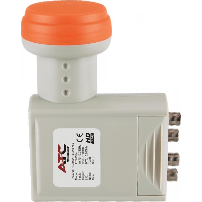 ATC LNB ATC-2334 Τετραπλό Quad (για 4 Δέκτες) ATC LNB ATC-2334 Τετραπλό Quad (για 4 Δέκτες)