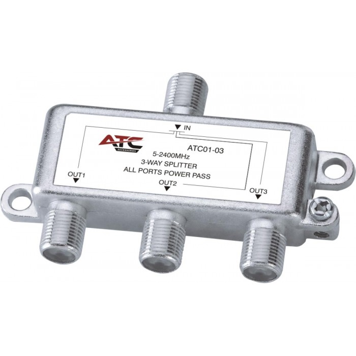 ATC Διακλαδωτής 3 Εξόδων 5-2400Mhz ATC Διακλαδωτής 3 Εξόδων 5-2400Mhz