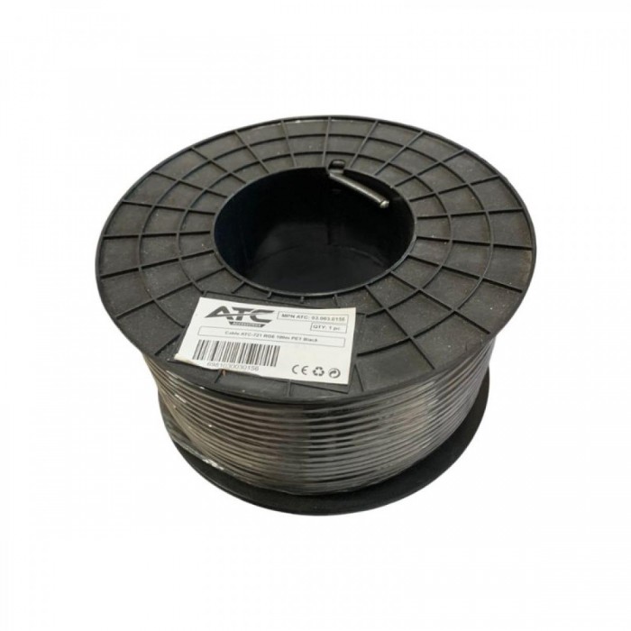Καλώδιο ATC-721 RG6 100μ PET Μαύρο Καλώδιο ATC-721 RG6 100μ PET Μαύρο
