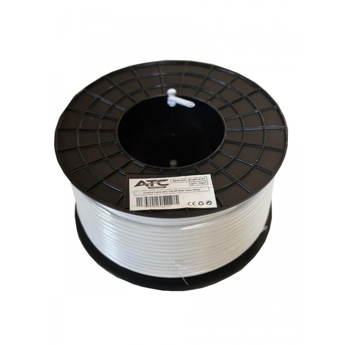 ATC Στροφείο RF ATC-720 RG6 100m Λευκό ATC Στροφείο RF ATC-720 RG6 100m Λευκό
