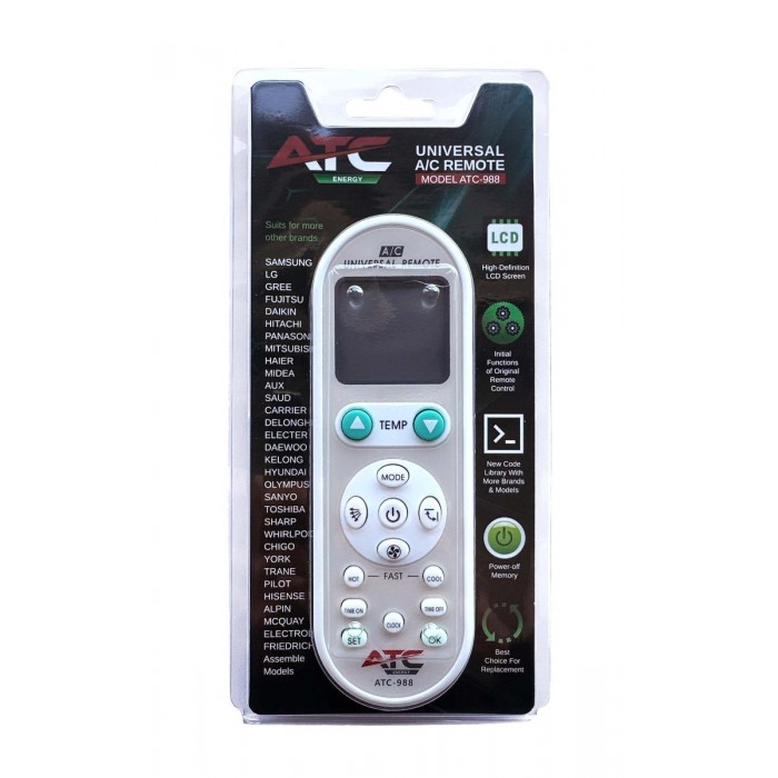 ATC Τηλεχειριστήριο Κλιματισμού Universal Aircool 988