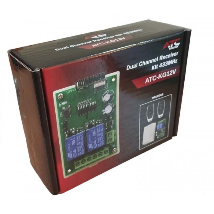 Δικάναλος Δέκτης Εντολών KIT Με 2 Κοντρόλ KG12V (Μόνο 12V)