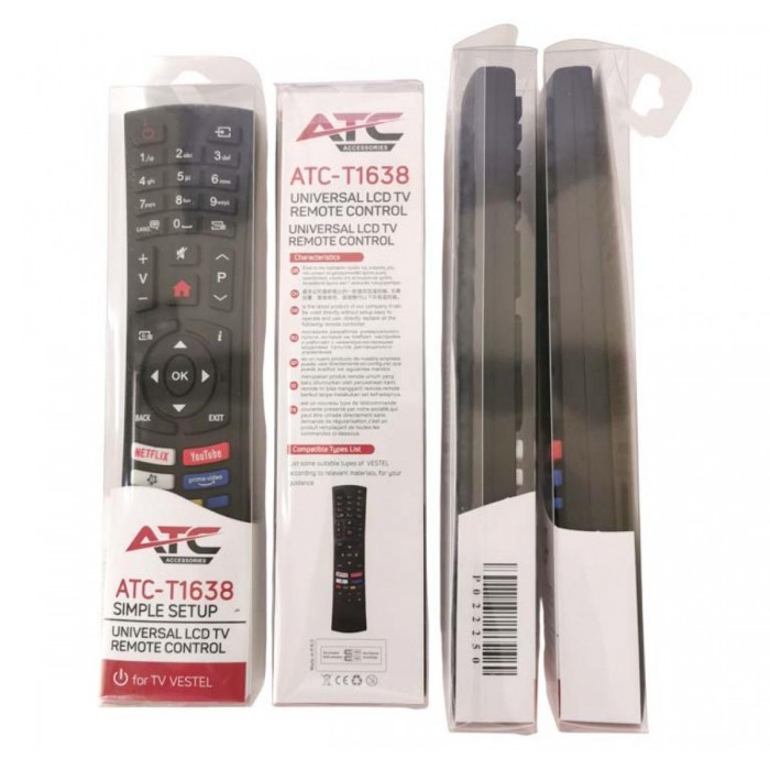 ATC T-1638 Τηλεχειριστήριο Universal για Vestel ATC T-1638 Τηλεχειριστήριο Universal για Vestel