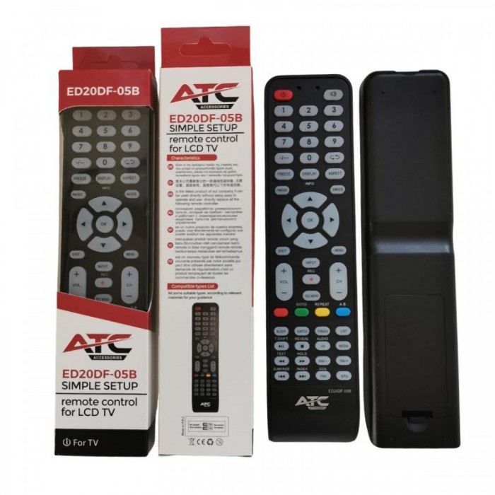 ATC Τηλεχειριστήριο για Τηλεοράσεις Crown & Felix LCD ED20DF-05B