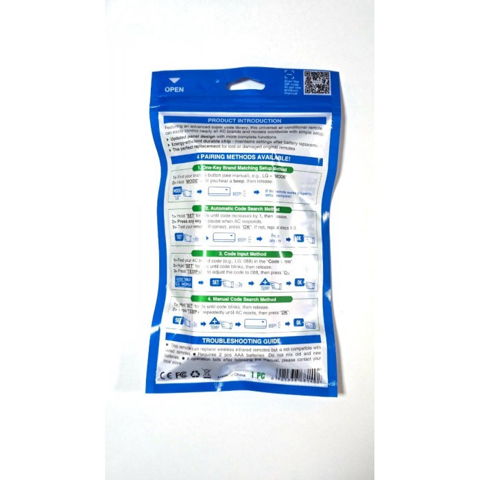 SMASOON K-8008E Universal Τηλεχειριστήριο Κλιματισμού Ροζ