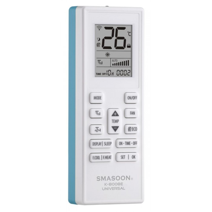 SMASOON K-8008E Universal Τηλεχειριστήριο Κλιματισμού Μπλε SMASOON K-8008E Universal Τηλεχειριστήριο Κλιματισμού Μπλε