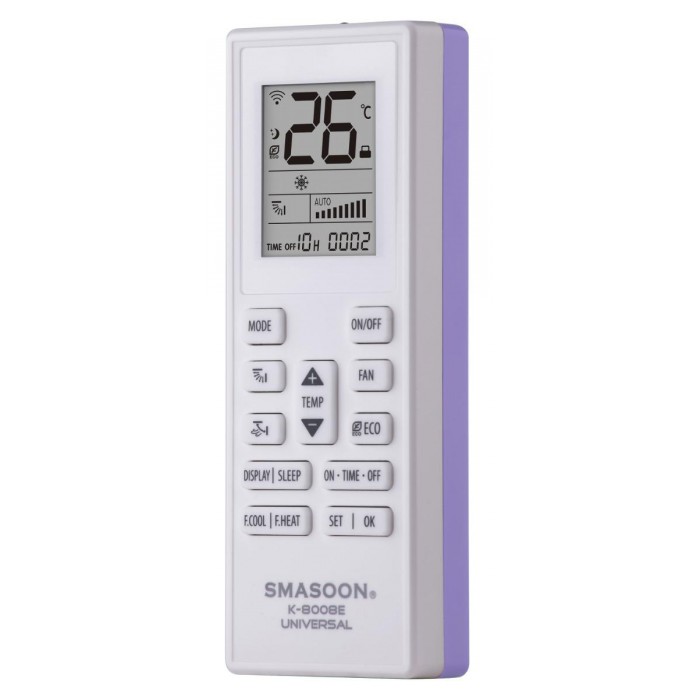 SMASOON K-8008E Universal Τηλεχειριστήριο Κλιματισμού Μωβ