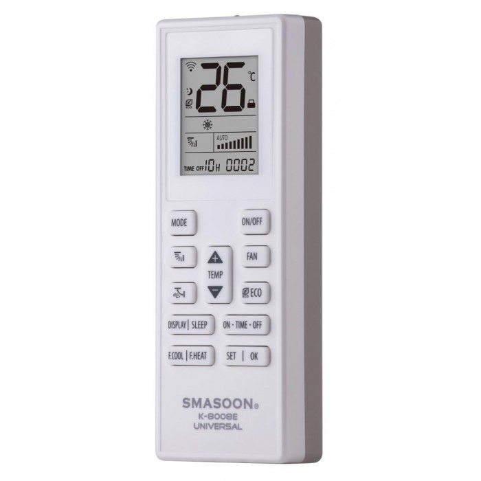 SMASOON K-8008E Universal Τηλεχειριστήριο Κλιματισμού Γκρι