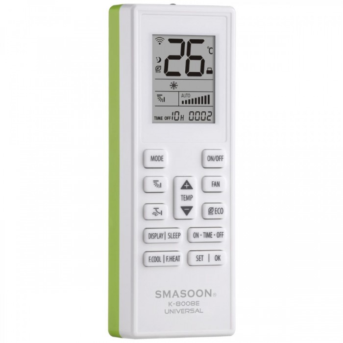 SMASOON K-8008E Universal Τηλεχειριστήριο Κλιματισμού Πράσινο SMASOON K-8008E Universal Τηλεχειριστήριο Κλιματισμού Πράσινο
