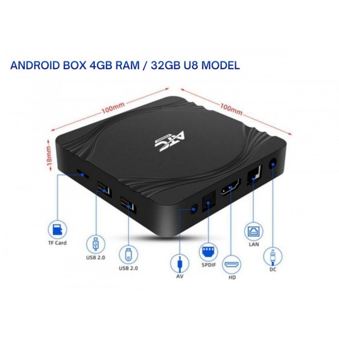 ATC Android Box 4GB RAM / 32GB U8 Model