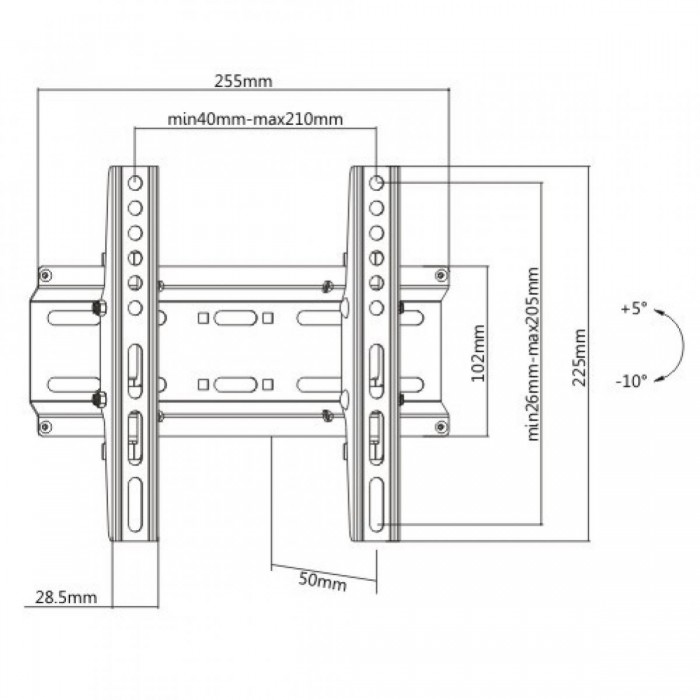ATC Βάση TV Επιτοίχια ATC-2522 ATC Βάση TV Επιτοίχια ATC-2522
