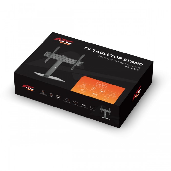 ATC-0323L Βάση Τηλεόρασης Επιτραπέζια Universal Περιστρεφόμενη με Γυάλινη Βάση 37 ATC-0323L Βάση Τηλεόρασης Επιτραπέζια Universal Περιστρεφόμενη με Γυάλινη Βάση 37