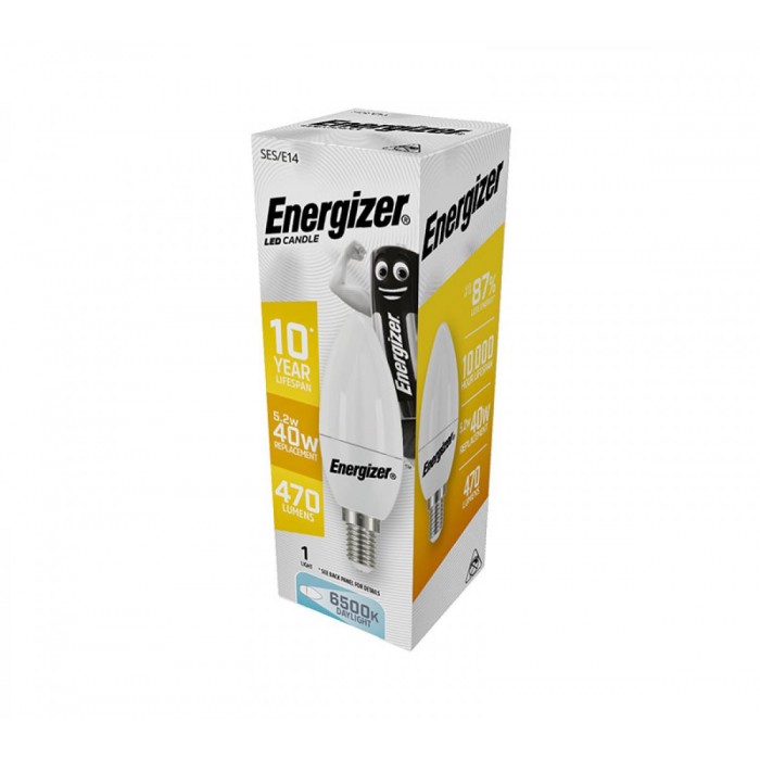 Energizer BEC LED Λάμπα Κερί 4.9W E14 470lm 6500K Ψυχρό Λευκό