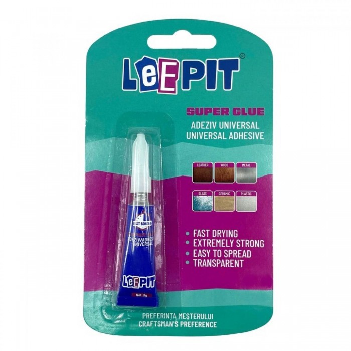 LEEPIT Super Glue Υγρή Κόλλα Universal 3g
