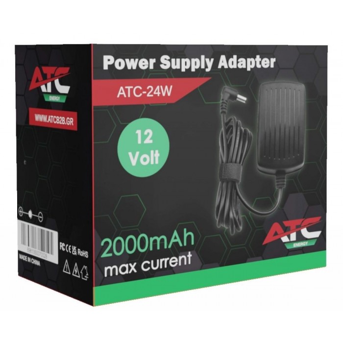 Τροφοδοτικό 24W 12V 2A 5.5 x 2.1mm Τροφοδοτικό 24W 12V 2A 5.5 x 2.1mm
