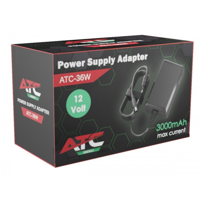 ATC Τροφοδοτικό 36W 12V 3A 5.5 x 2.1mm ATC Τροφοδοτικό 36W 12V 3A 5.5 x 2.1mm