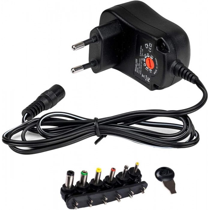 Τροφοδοτικό 12W 12V/1A Switching με 6 κεφαλές Τροφοδοτικό 12W 12V/1A Switching με 6 κεφαλές