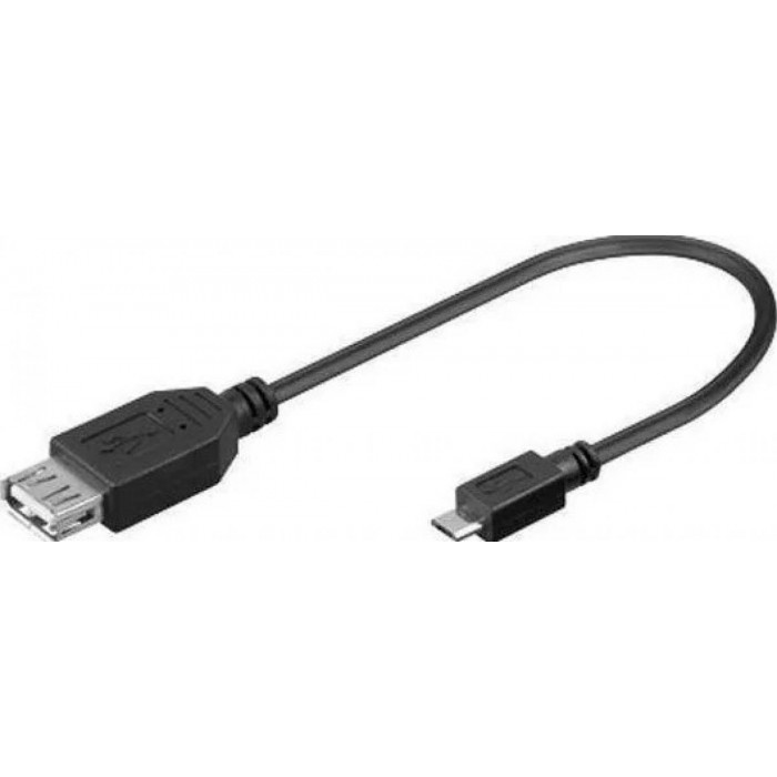 Goobay Καλώδιο USB 2.0 A Θηλυκό σε Micro USB B 0.2m Goobay Καλώδιο USB 2.0 A Θηλυκό σε Micro USB B 0.2m