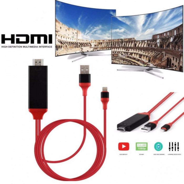ATC Adapter Lightning to HDMI M/M Red ATC Adapter Lightning to HDMI M/M Red