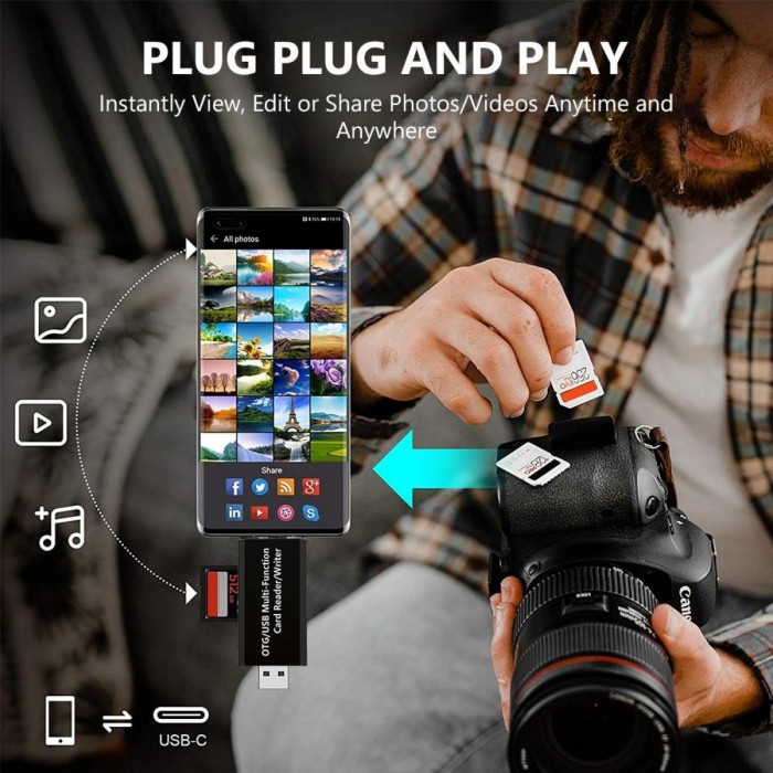 Μετατροπέας USB 2in1 Micro Card Reader Μετατροπέας USB 2in1 Micro Card Reader