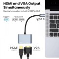 Αντάπτορας 2 σε 1 Type-C σε HDTV VGA hub Αντάπτορας 2 σε 1 Type-C σε HDTV VGA hub