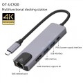 Αντάπτορας 5in1 RJ45 USB3.0x2 PD 4K 60HZ HDTV